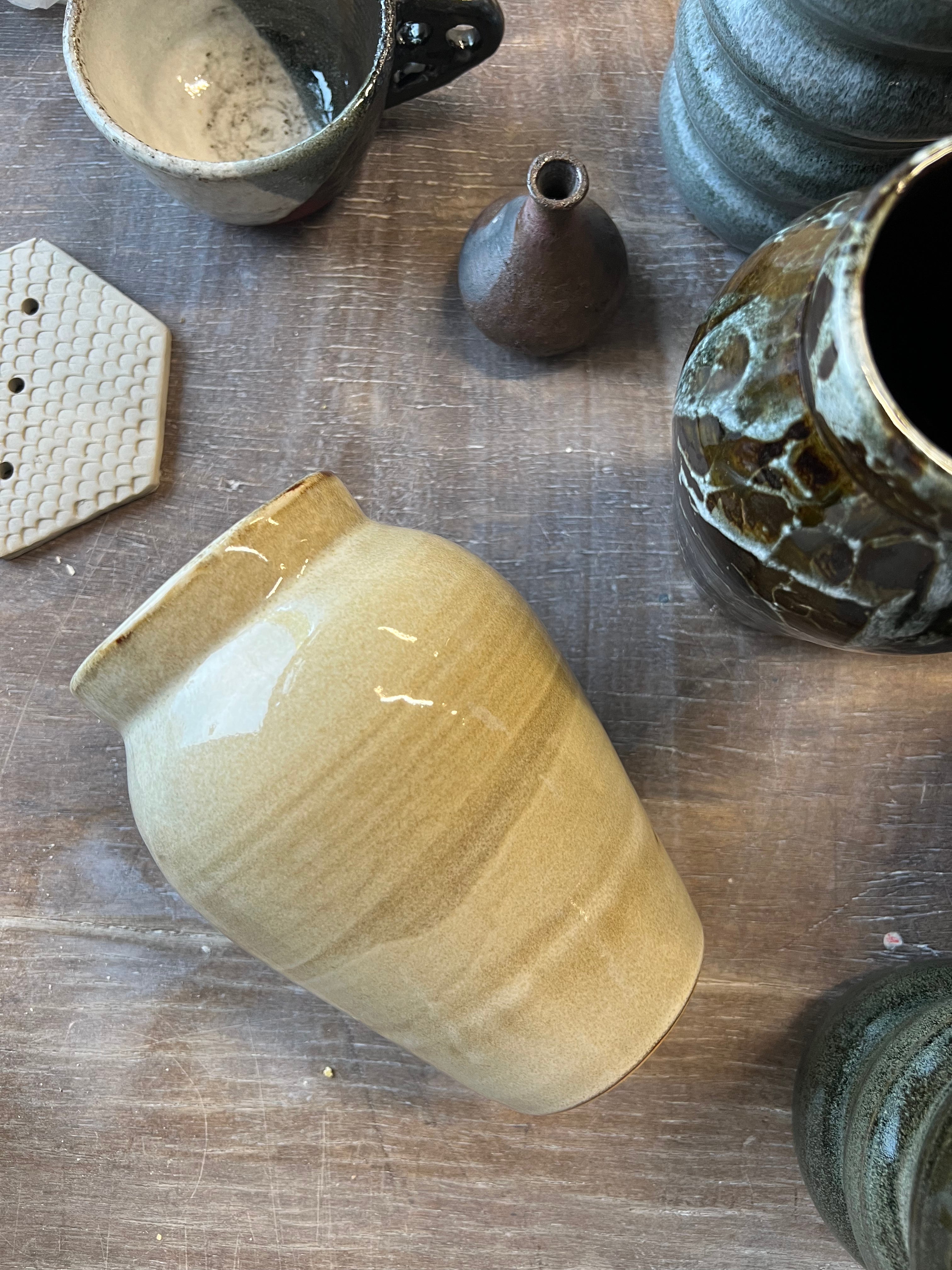 Beige apothecary-ish vase