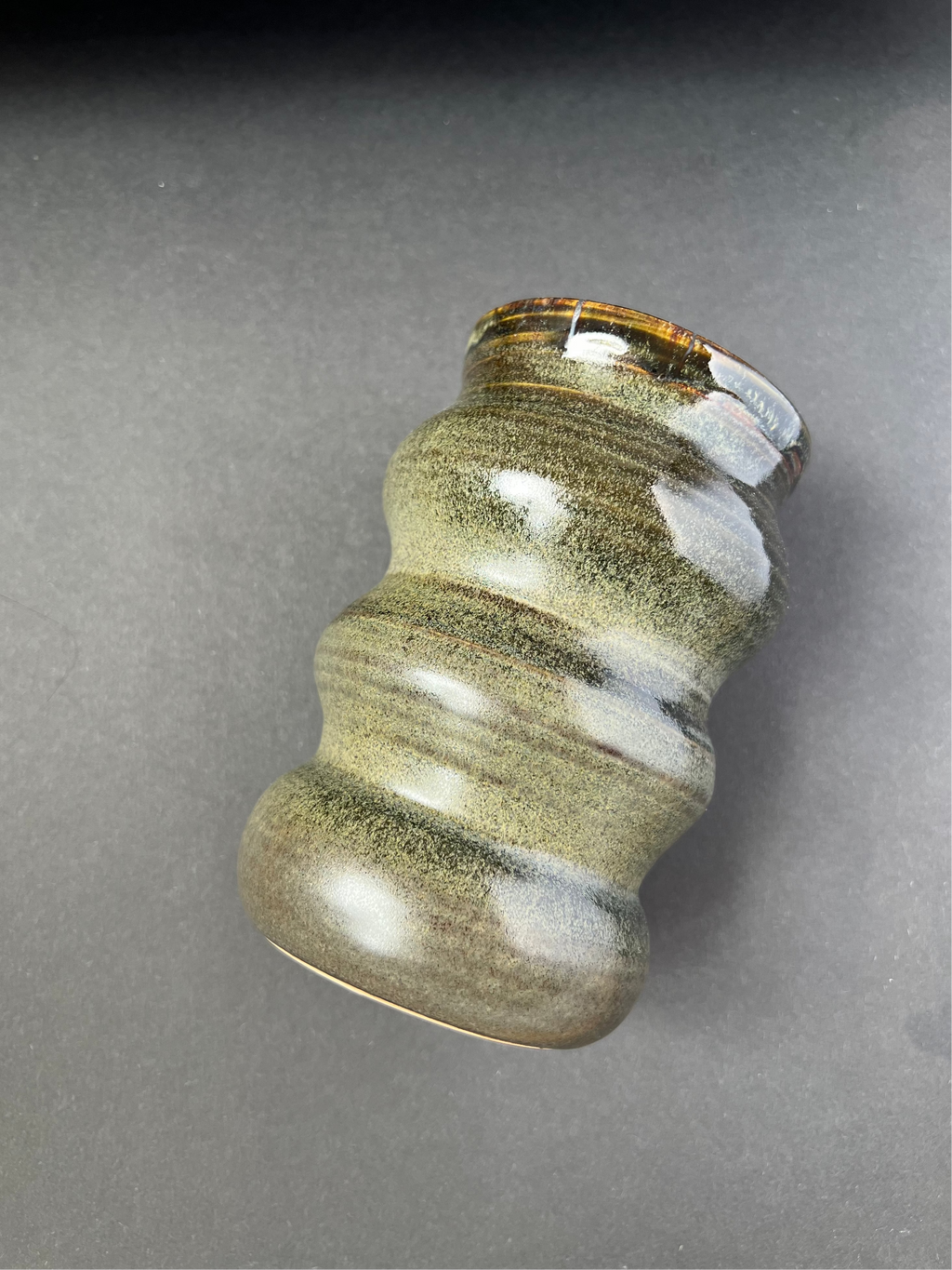 Tenmoku large bubble vase