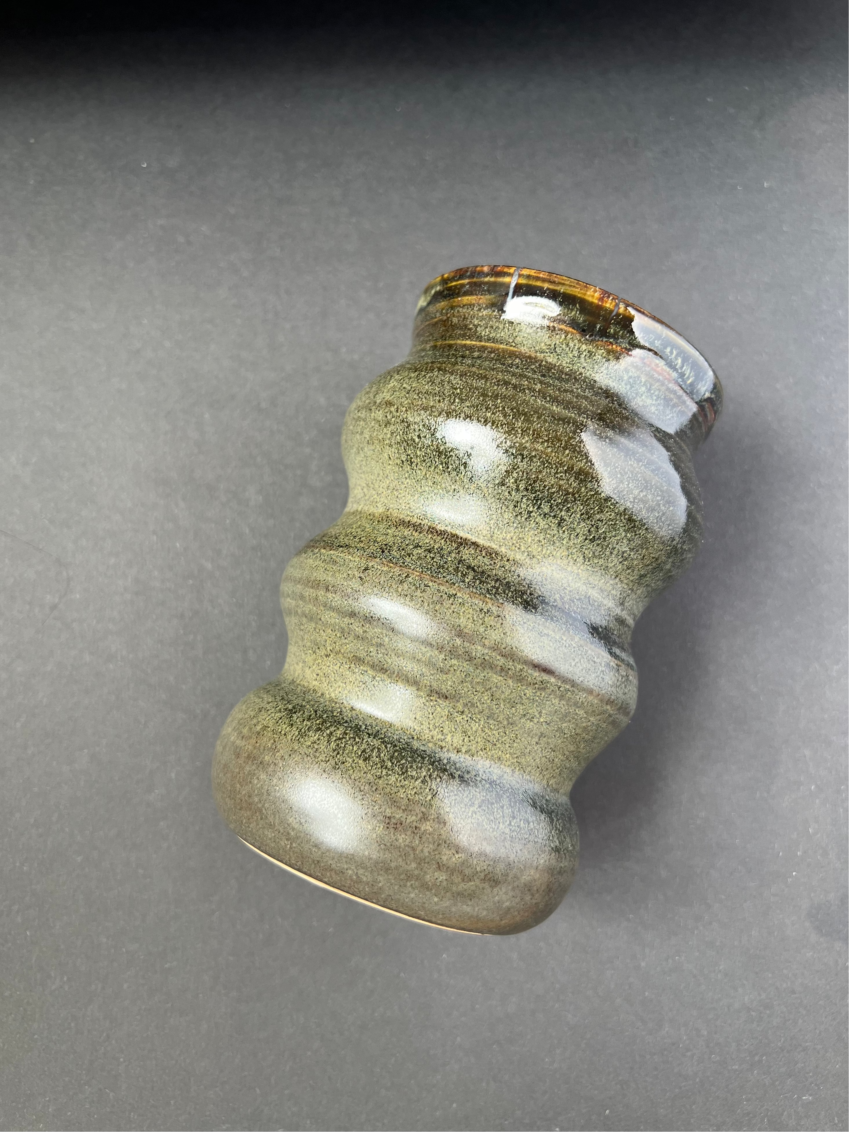 Tenmoku large bubble vase