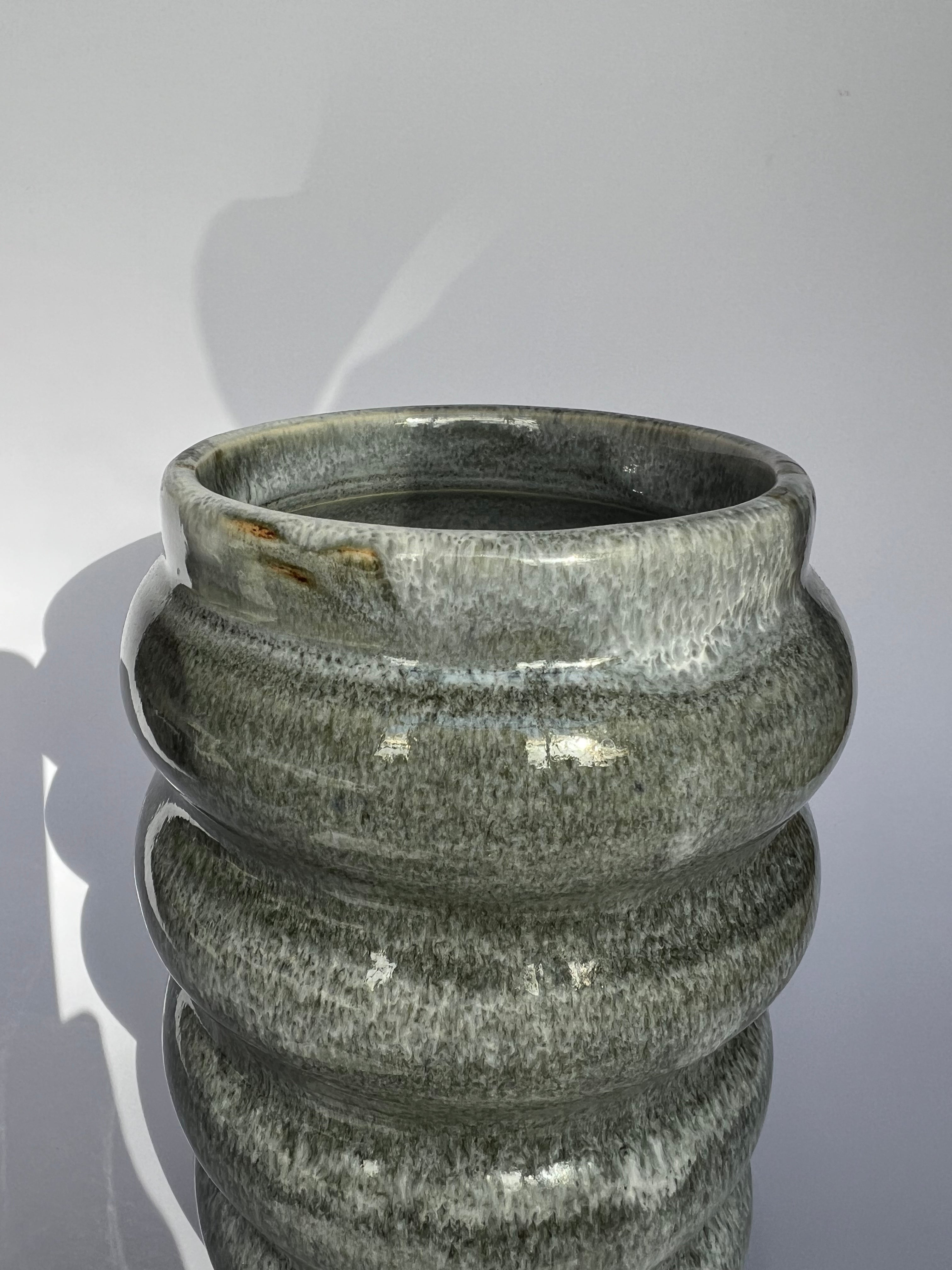 Ethereal blue bubble vase