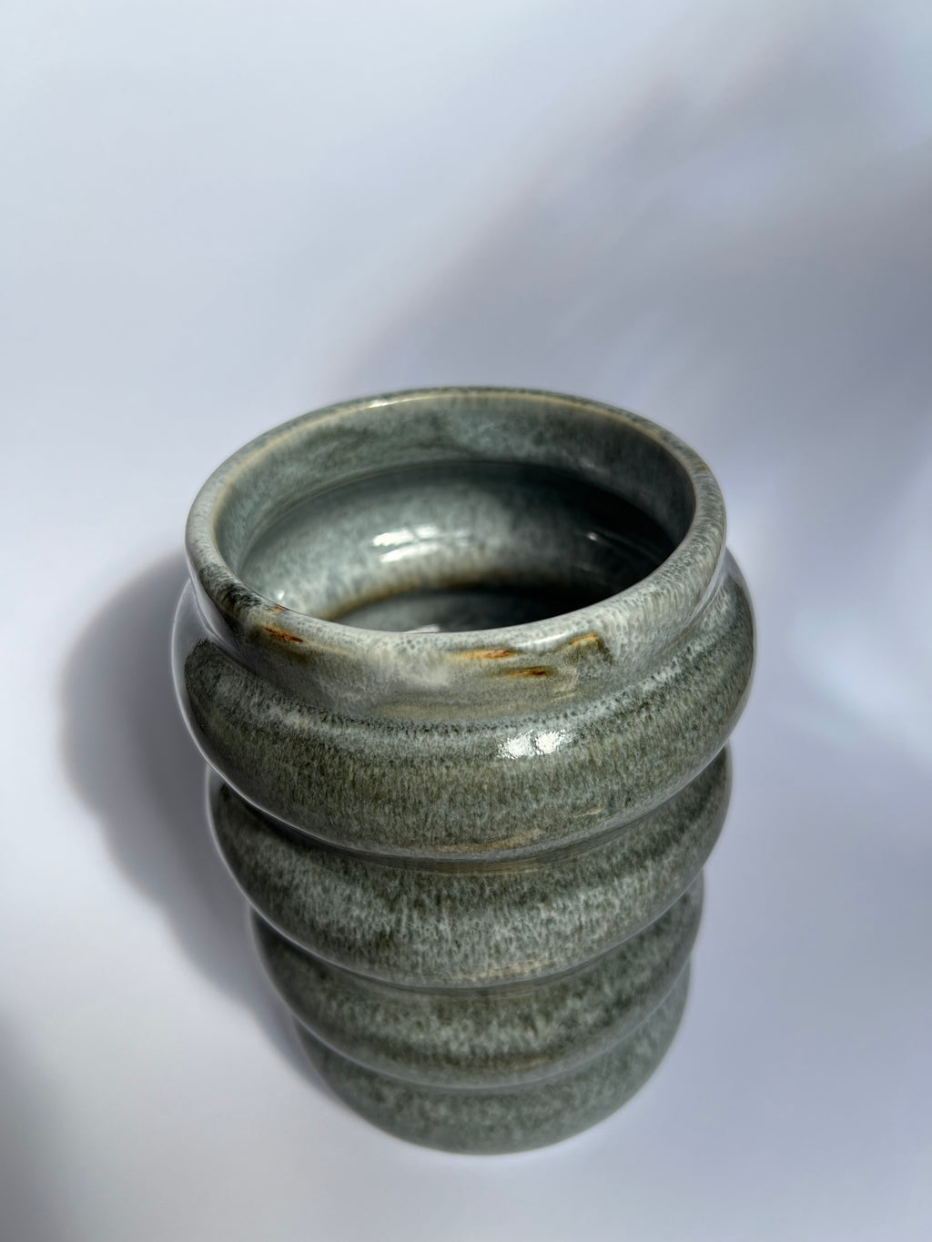 Ethereal blue bubble vase