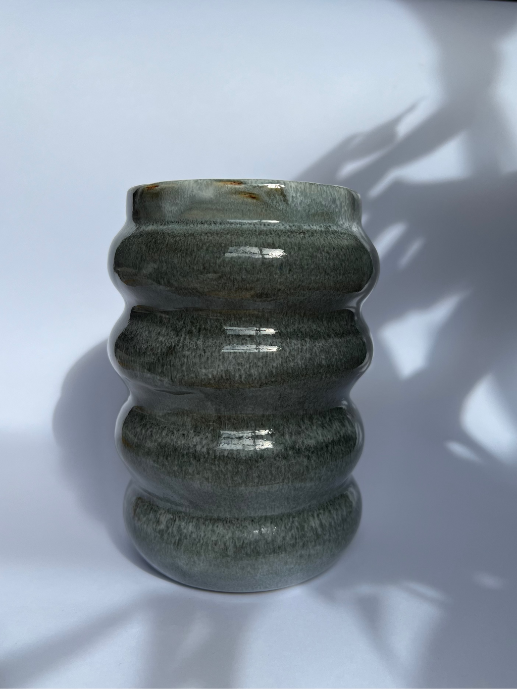 Ethereal blue bubble vase