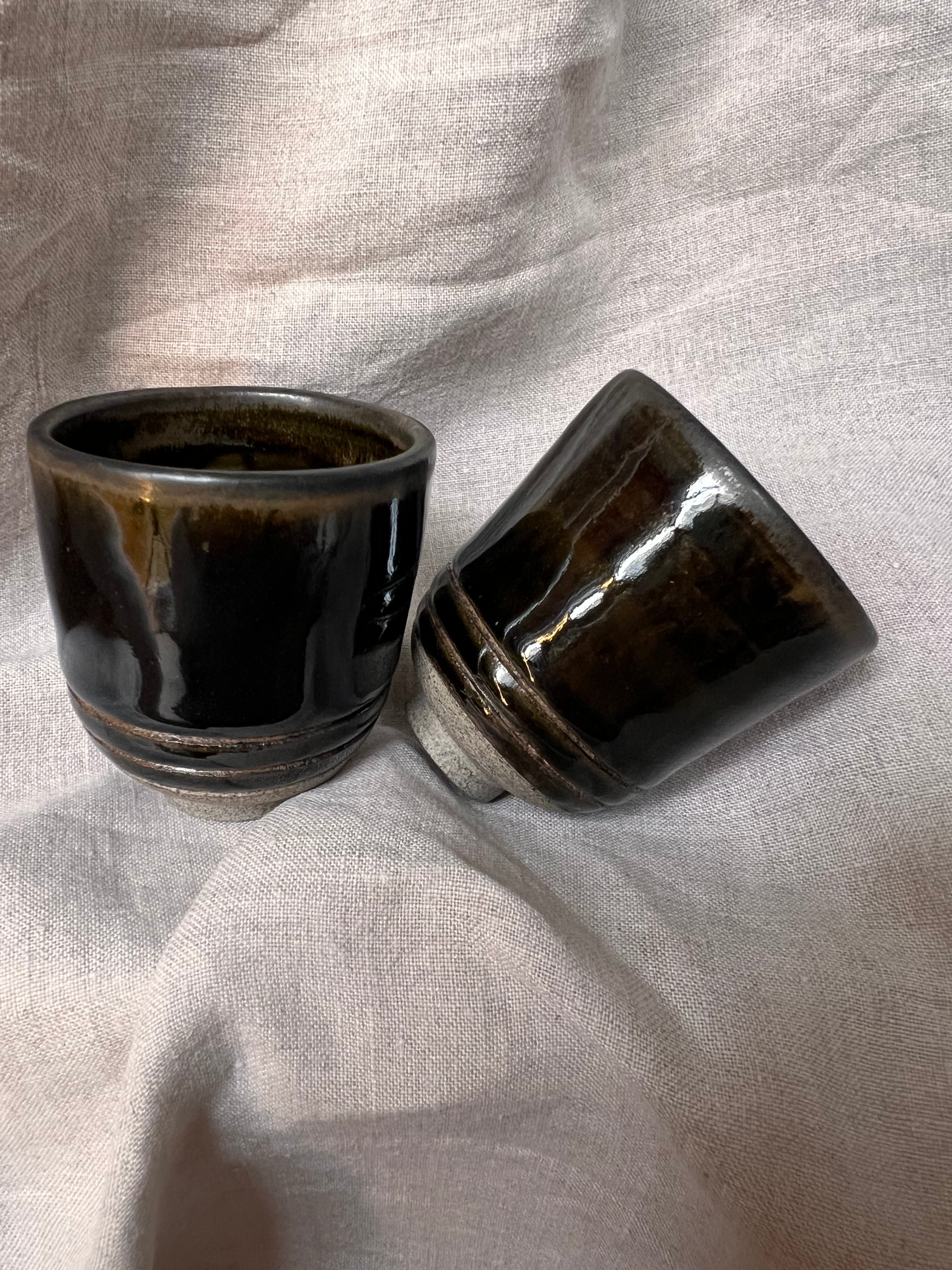 Set of double espresso cups