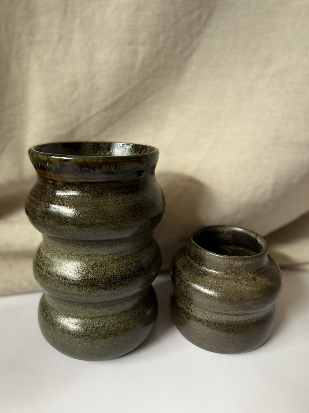 Tenmoku large bubble vase