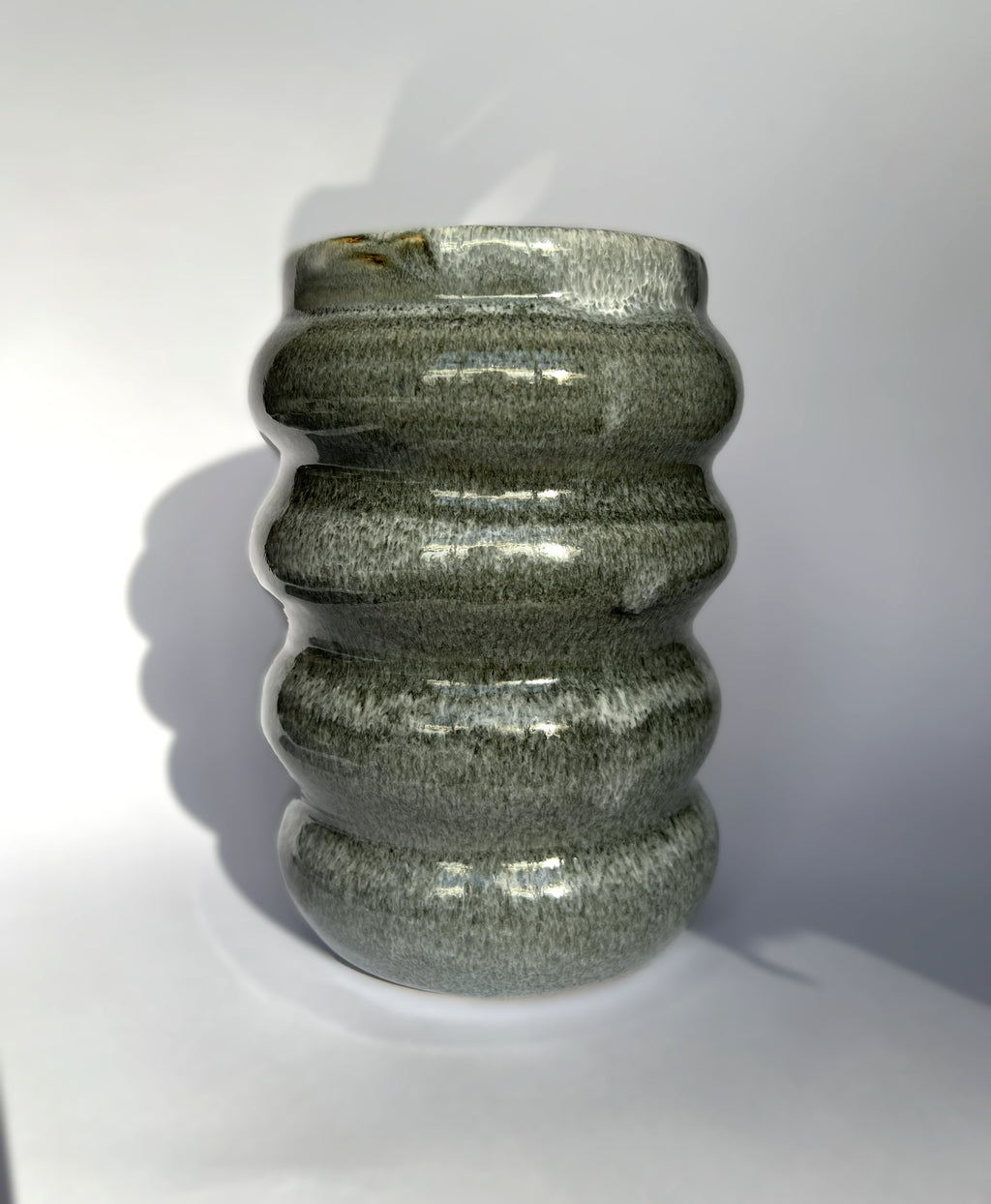 Ethereal blue bubble vase