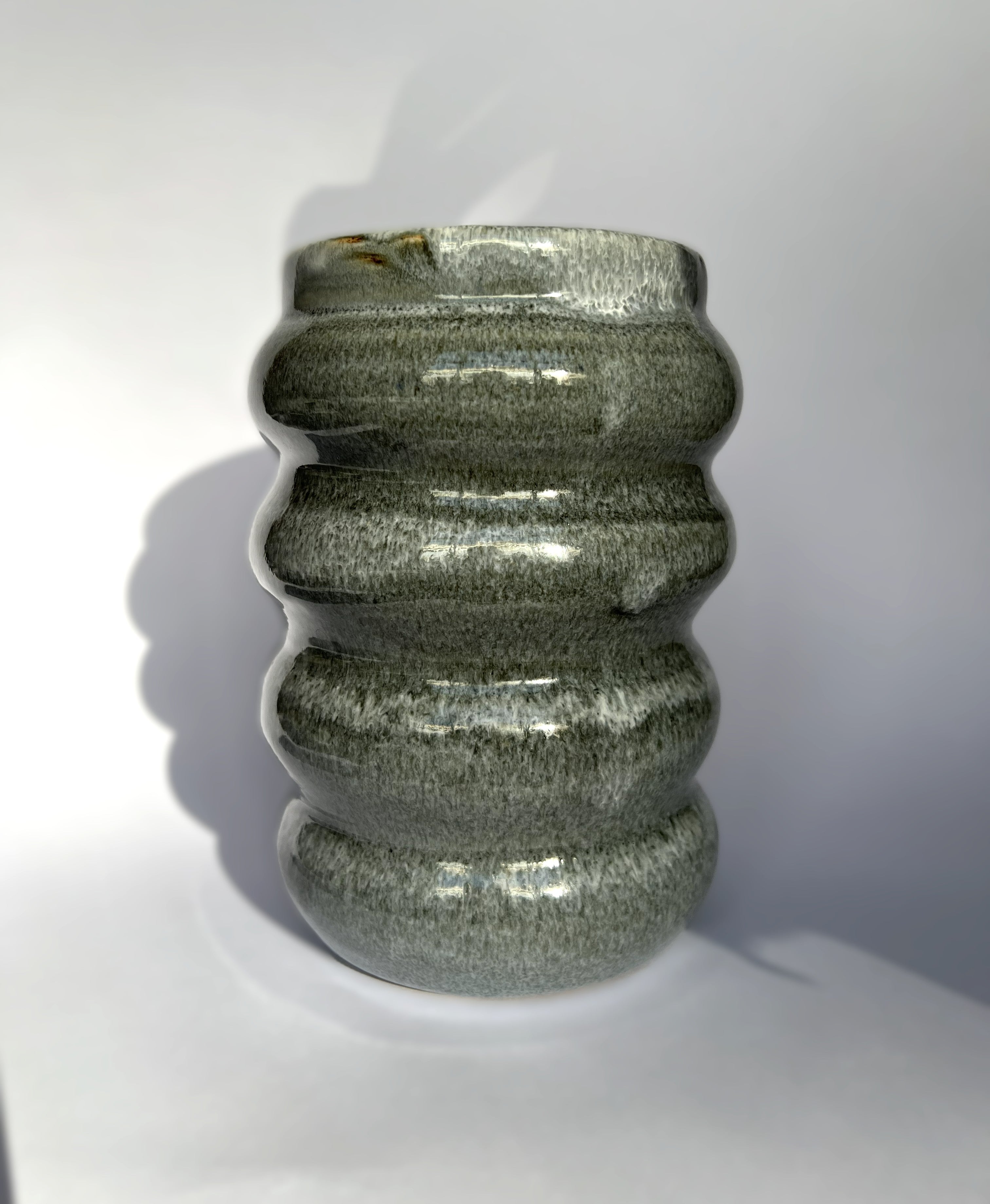 Ethereal blue bubble vase